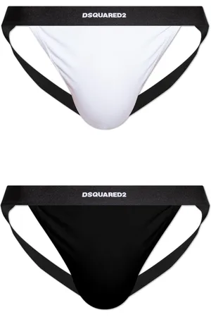 Dsquared2 Homme, Sous-vêtements, Noir, Taille: L Lot de deux jockstraps