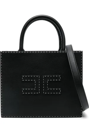 Elisabetta Franchi Femme, Sacs, Noir, Taille: ONE Size Sac à main en cuir noir 110 Borsa