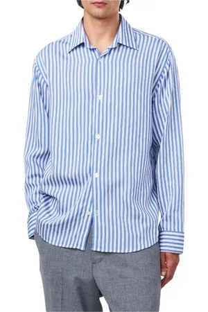 NN.07 Homme, Chemises, Bleu, Taille: S Chemise à Rayures Bleues en Twill