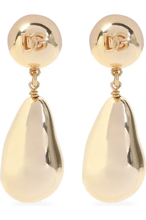 Dolce & Gabbana Femme, Accessoires, Jaune, Taille: ONE Size Boucles dOreilles Clips Gouttes Or Style