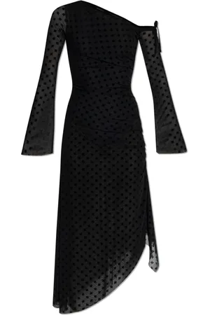MISBHV Femme, Robes, Noir, Taille: 42 FR Robe avec monogramme et finition en velours