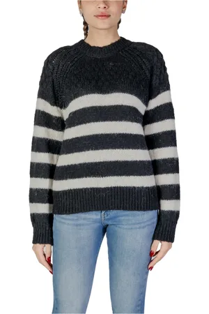 ONLY Femme, Pulls, Noir, Taille: 40 FR Pull à manches longues à rayures