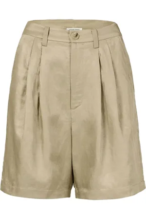 ANINE BING Femme, Shorts, , Taille: 42 FR Shorts en lin décontractés avec plis devant