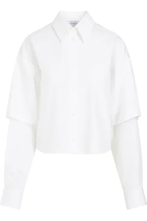 OFF-WHITE Femme, Blouses et Chemises, Blanc, Taille: 36 FR Chemise Blanche en Coton Style Chic