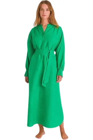 ERES Femme, Robes, Vert, Taille: 40 FR Élégante Robe Longue en Lin