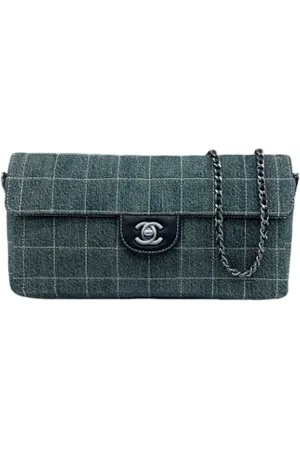 CHANEL Femme, Pre-owned, Bleu, Taille: ONE Size Pre-owned Denim sacs-chanel