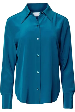 Equipment Femme, Blouses et Chemises, Vert, Taille: 36 FR Chemise en Soie Style Leona