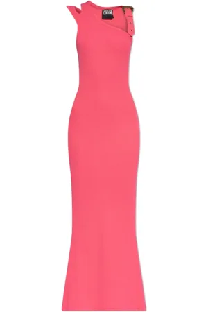 VERSACE Femme, Robes, Rose, Taille: 34 FR Robe à bretelles côtelée