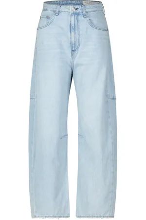 RAG&BONE Femme, Jeans, Bleu, Taille: W29 Jean High Rise Barrel avec Détails Déchirés