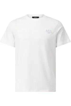 A.P.C. Femme, Tops, Blanc, Taille: 40 FR T-shirt Logo en Coton Doux