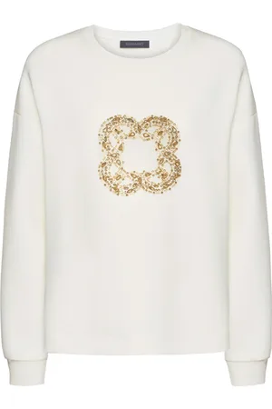 Elena Miro Femme, Sweatshirts et sweats à capuche, , Taille: 36 FR T-shirt Décontracté en Coton