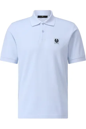 Belstaff Homme, Tops, Bleu, Taille: 2XL Polo avec Logo Style Classique