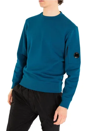 C.P. Company Homme, Sweatshirts et sweats à capuche, Bleu, Taille: S Sweat à capuche bleu pour homme