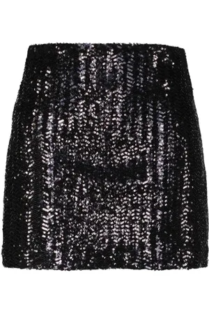 ANINE BING Femme, Jupes, Noir, Taille: 42 FR Jupe Mini Paillettes A-Line Fermeture éclair