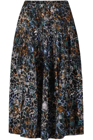 ULLA JOHNSON Femme, Jupes, Multicolore, Taille: 38 FR Jupe colorée à motif abstrait