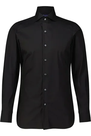 Finamore Homme, Chemises, Noir, Taille: 4XL Chemise Business Moderne Napoli-Eduardo