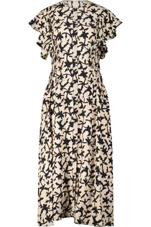 ULLA JOHNSON Femme, Robes, , Taille: 40 FR Robe A-Ligne avec Motif Abstrait