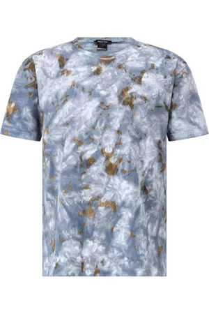 AVANT TOI Homme, Tops, Bleu, Taille: M T-shirt en coton avec motif abstrait