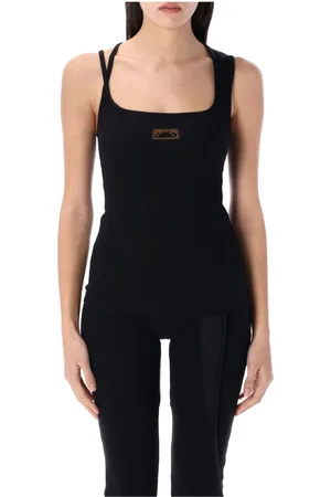 OTTOLINGER Femme, Tops, Noir, Taille: 40 FR Haut côtelé noir avec encolure carrée