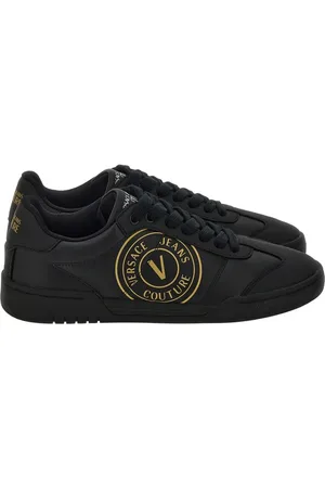 VERSACE Homme, Chaussures, Noir, Taille: 44 EU Baskets Élégants
