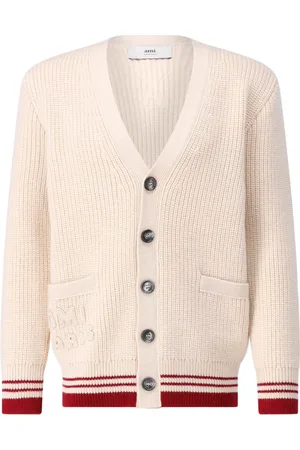 Ami Homme, Pulls, , Taille: M Cardigan en Laine avec Look College
