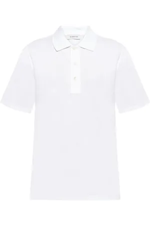 Lanvin Homme, Tops, Blanc, Taille: S Polo Blanc à Manches Courtes