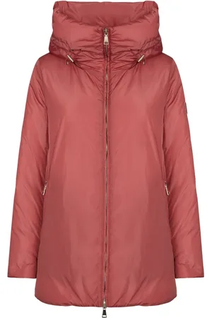 add Femme, Vestes, Rouge, Taille: 38 FR Forme A EN Nylon Brillant Avec Capuche
