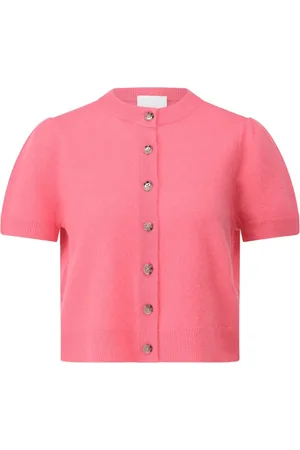 Allude Femme, Pulls, Rose, Taille: 40 FR Cardigan en cachemire avec manches bouffantes