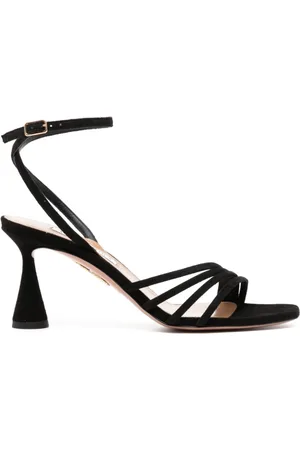 Aquazzura Femme, Chaussures, Noir, Taille: 38 EU Talons Ouverts en Daim Noir