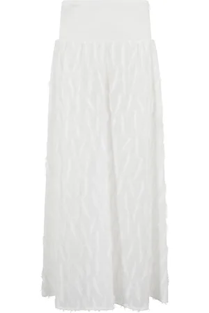 FEDERICA TOSI Femme, Jupes, Blanc, Taille: 38 FR Chemisier en Mousseline Feuilles