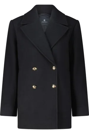 ANINE BING Femme, Manteaux, Noir, Taille: 38 FR Elegant Manteau en Laine Glenn