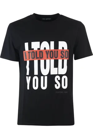 Neil Barrett Homme, Tops, Noir, Taille: L T-shirt noire I Told YOU SO