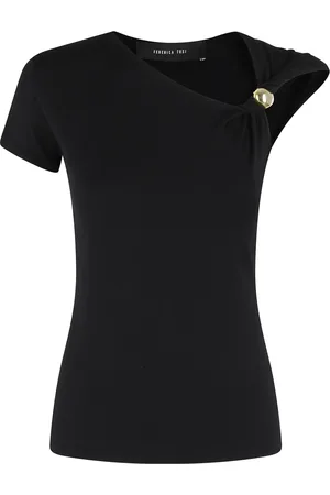 FEDERICA TOSI Femme, Tops, Noir, Taille: 38 FR Bijoux en viscose stretch