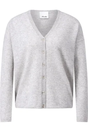 Allude Femme, Pulls, Gris, Taille: 40 FR Cardigan en cachemire à col en V