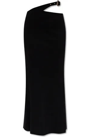 VERSACE Femme, Jupes, Noir, Taille: 38 FR Robe une épaule côtelée