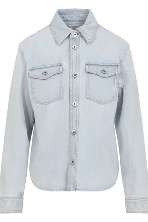 Bottega Veneta Femme, Vestes, Bleu, Taille: 34 FR Veste en jean bleu clair