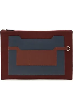 Hermès Homme, Pre-owned, Brun, Taille: ONE Size Pre-owned Toile pochettes-minaudieres