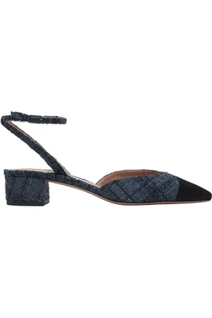 Aquazzura Femme, Chaussures, Bleu, Taille: 39 EU Sandale Française Basse