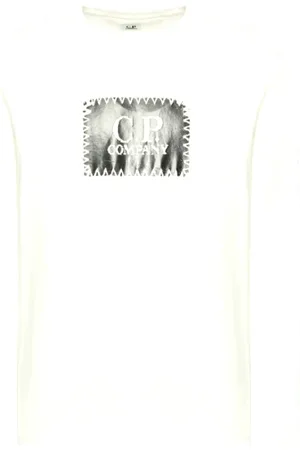 C.P. Company Homme, Tops, Blanc, Taille: S T-shirt décontracté en coton