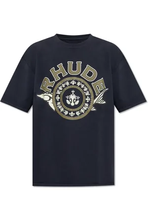 Rhude Homme, Tops, Noir, Taille: L T-shirt Imprimé