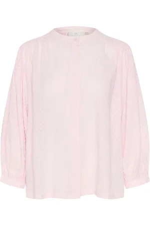 Kaffe Femme, Blouses et Chemises, Rose, Taille: 38 FR Chemisier à manches courtes Lilac Snow