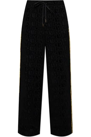 VERSACE Unisex, Pantalons, Noir, Taille: XS Pantalon avec logo