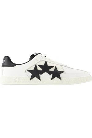 AMIRI Homme, Chaussures, Noir, Taille: 41 EU Baskets en cuir noir - Bout rond