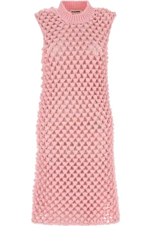 Jil Sander Femme, Robes, Rose, Taille: 36 FR Mini-robe rose en crochet