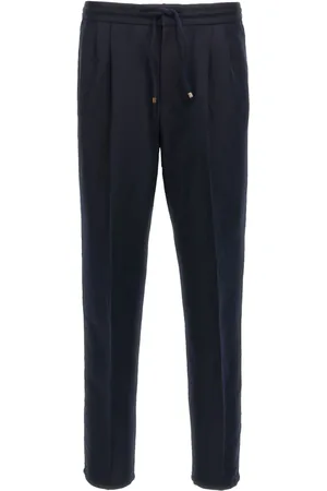 Brunello Cucinelli Homme, Pantalons, Bleu, Taille: S Pantalon Bleu Style Élégant