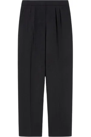 Max Mara Femme, Pantalons, Noir, Taille: 42 FR Pantalon Classique en Laine Stretch