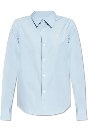 Ami Femme, Blouses et Chemises, Bleu, Taille: 36 FR Chemise avec logo