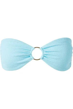 Melissa Odabash Femme, Maillots de bain, Bleu, Taille: 38 FR Sky Ridges Bandeau Bikini Top