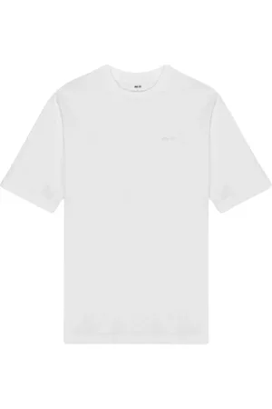 NN.07 Homme, Tops, Blanc, Taille: 2XL T-shirt Logo en Coton Biologique