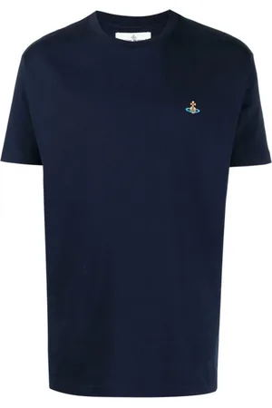 Vivienne Westwood Homme, Tops, Bleu, Taille: S Orb Classique T-shirt Marine
